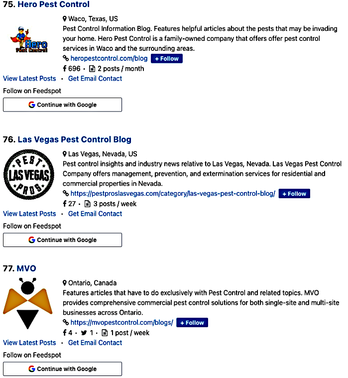 pest pros top 100 feedspot best blog